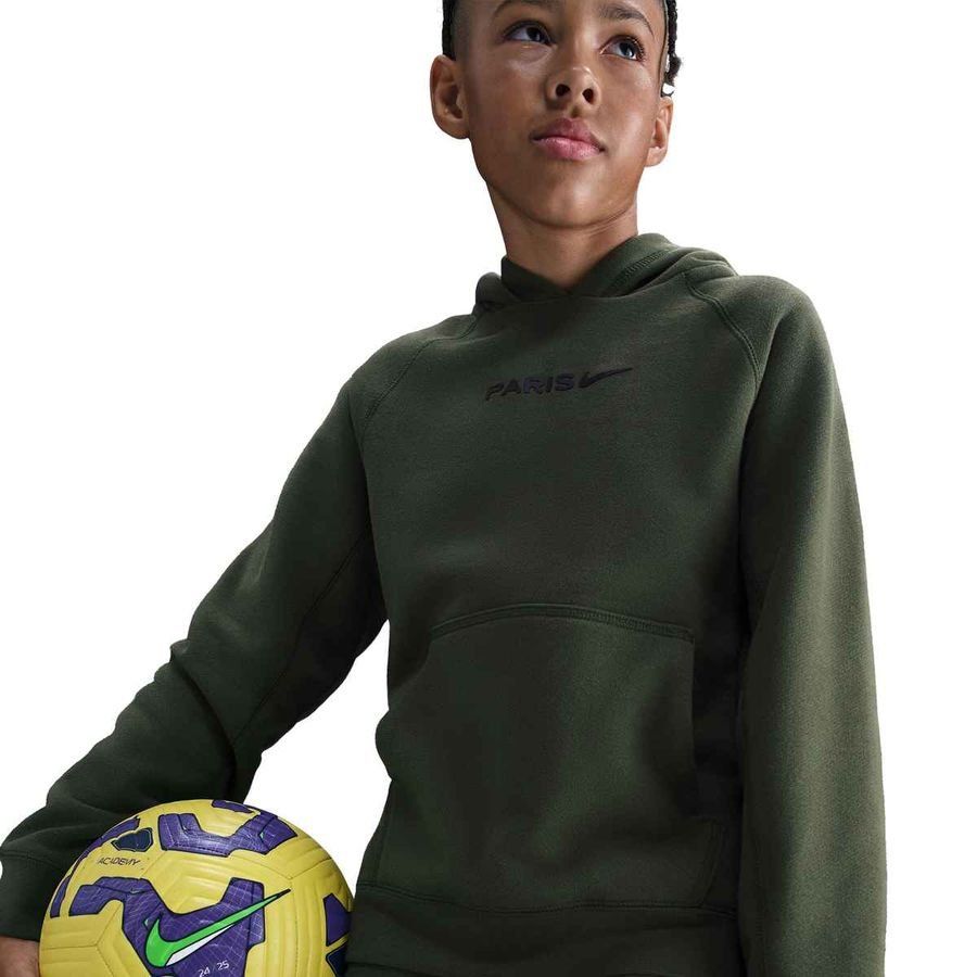 Paris Saint Germain Hoodie NSW Air Pullover - Cargo Khaki/Black Kids-SoccerKits Hub | Buy Soccer Jerseys Online